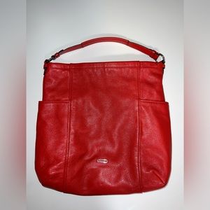 Coach Red Leather Satchel Bag
